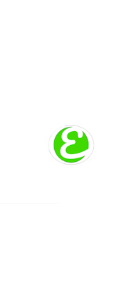 a green and white logo on a black background